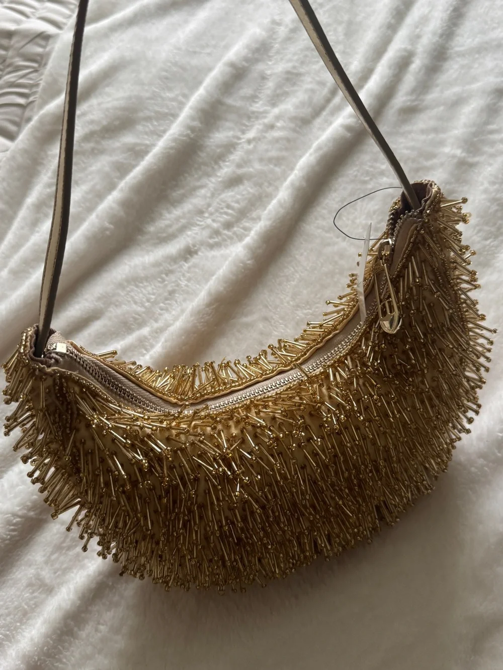 Talbots Gold Beaded Shoulder Bag